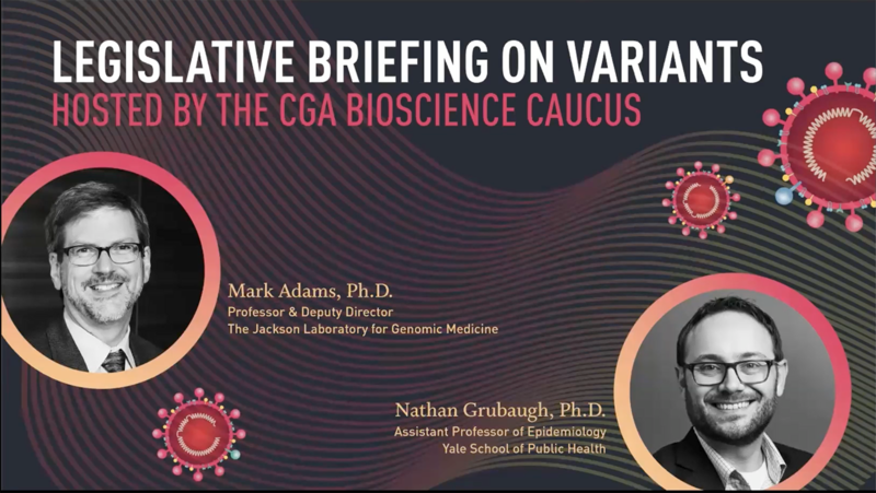 JAX and Yale School of Public Health brief CT legislature on COVID-19 variants